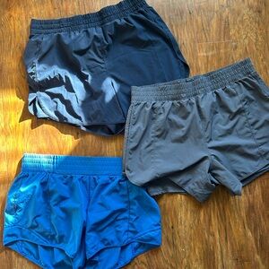 Bundle of Three Women’s Athletic Shorts in Various Colors Size 1X - XXL Exercise
